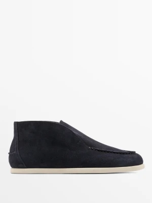 Zamszowe Mokasyny Za Kostkę - Ciemnomorski - Massimo Dutti - Male