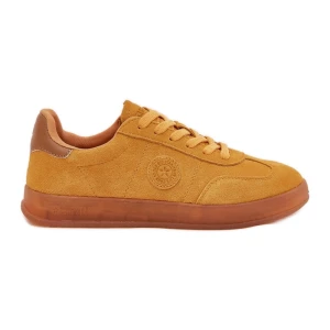 Zamszowe Sneakersy Damskie Big Star RR274846 HI-POLY System Żółte