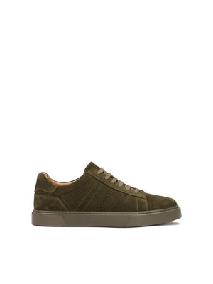 Zamszowe sneakersy w kolorze khaki Kazar