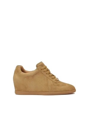 Zamszowe sneakersy z koturnem Kazar