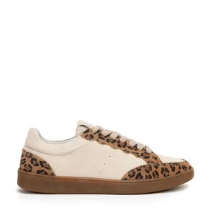 Zamszowe sneakersy ze wstawkami z ekoskóry brązowe Wittchen