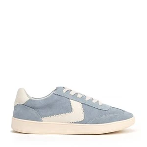 Zamszowe sneakersy ze wstawkami z ekoskóry niebieskie Wittchen