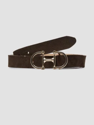 Zamszowy pasek z elegancką metalową klamrą s.Oliver BLACK LABEL