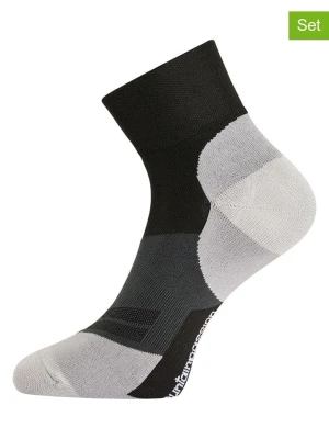 Zanier Skarpety kolarskie (2 pary) w kolorze antracytowo-szaro-czarnym rozmiar: M