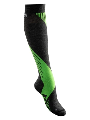 Zanier Skarpety narciarskie "Alpine" w kolorze zielono-antracytowym rozmiar: S