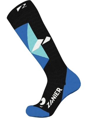Zanier Skarpety narciarskie w kolorze niebiesko-czarnym rozmiar: S