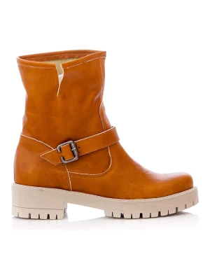 Zapato Skórzane botki w kolorze pomarańczowym rozmiar: 40