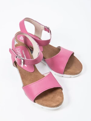 Zapato Skórzane sandały w kolorze różowym na koturnie rozmiar: 41