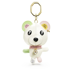 Zawieszka do torebki Teddy, Niedźwiedź, Różnokolorowa, Powłoka w odcieniu złota Swarovski