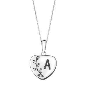 Zawieszka srebrna z czarną emalią - serce - Hearts Hearts - Biżuteria YES