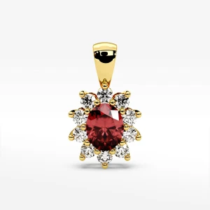 Zawieszka z diamentami i rubinem Filipowicz