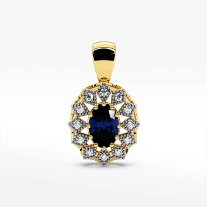 Zawieszka z diamentami i szafirem Filipowicz