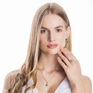 Zawieszka z diamentami i topazem Filipowicz