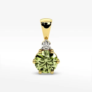 Zawieszka z diamentem i oliwinem Filipowicz
