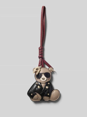 Zawieszka z obszyciem nitami model 'Allegra' Furla Czarny