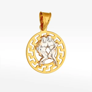 Zawieszka ze złota bliźnięta z wzorem greckim Filipowicz