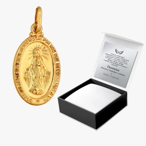 Zawieszka ze złota cudowny medalik Filipowicz