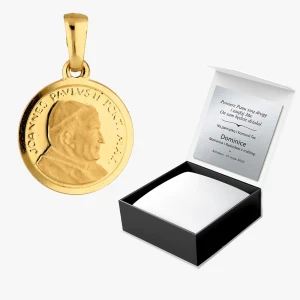 Zawieszka ze złota Jan Paweł II Filipowicz