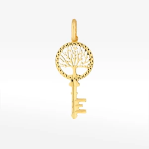 Zawieszka ze złota klucz z drzewkiem szczęścia Filipowicz