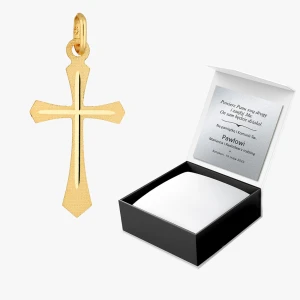 Zawieszka ze złota krzyżyk Filipowicz