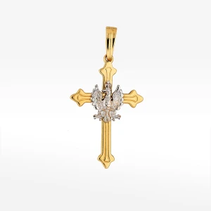 Zawieszka ze złota krzyżyk z orłem Filipowicz