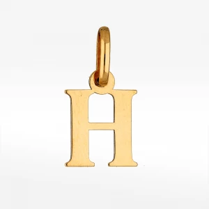 Zawieszka ze złota litera H