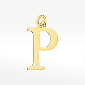 Zawieszka ze złota litera P duża Filipowicz