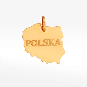 Zawieszka ze złota mapa Polski Filipowicz