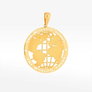 Zawieszka ze złota mapa świata Filipowicz