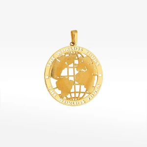 Zawieszka ze złota mapa świata Filipowicz