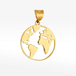 Zawieszka ze złota mapa świata Filipowicz