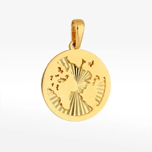 Zawieszka ze złota mapa świata Filipowicz