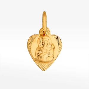 Zawieszka ze złota medalik z matką boską Filipowicz