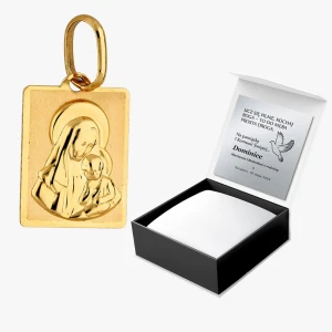Zawieszka ze złota medalik z matką boską Filipowicz