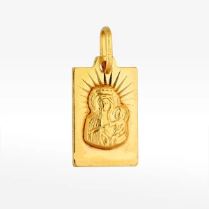 Zawieszka ze złota medalik z matką boską Filipowicz