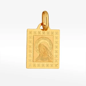 Zawieszka ze złota medalik z matką boską Filipowicz