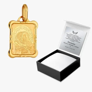 Zawieszka ze złota medalik z matką boską Filipowicz