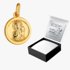 Zawieszka ze złota medalik z matką boską Filipowicz