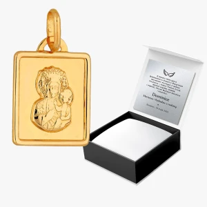 Zawieszka ze złota medalik z matką boską Filipowicz