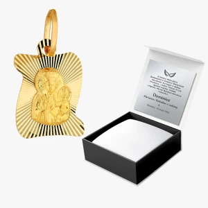 Zawieszka ze złota medalik z matką boską Filipowicz