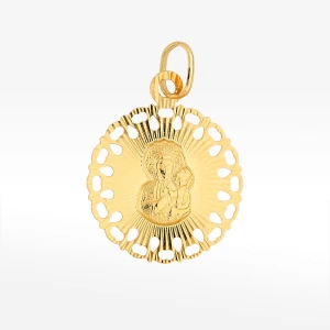 Zawieszka ze złota medalik z matką boską Filipowicz