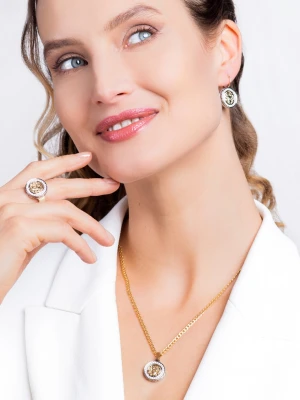 Zawieszka ze złota medusa z białymi cyrkoniami Filipowicz