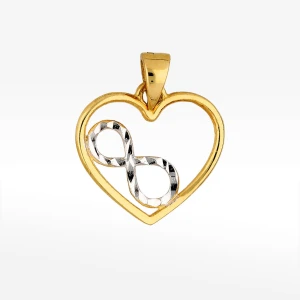 Zawieszka ze złota serce z nieskończonością Filipowicz