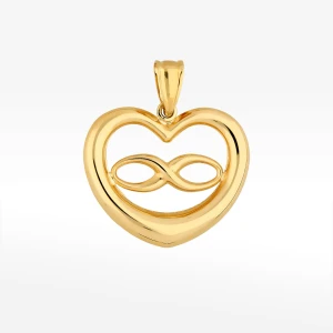Zawieszka ze złota serce z nieskończonością Filipowicz