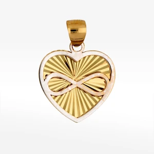 Zawieszka ze złota serce z nieskończonością Filipowicz