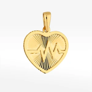 Zawieszka ze złota serce z pulsem życia Filipowicz