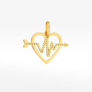 Zawieszka ze złota serce z pulsem życia Filipowicz