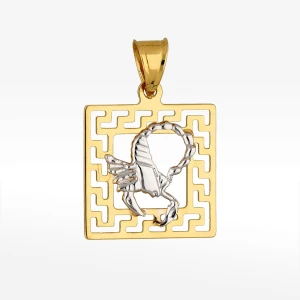 Zawieszka ze złota skorpion z wzorem greckim Filipowicz