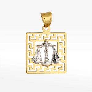 Zawieszka ze złota waga z wzorem greckim Filipowicz