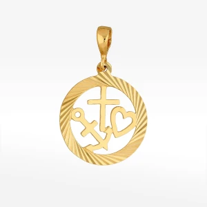 Zawieszka ze złota wiara nadzieja miłość Filipowicz